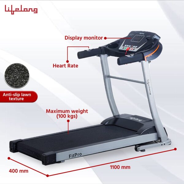 Automatic Treadmill Free Installation Service - Foldable Motorized Walking & Running Machine for Home Use - Sturdy Equipment with Auto Incline, Black - Image 6